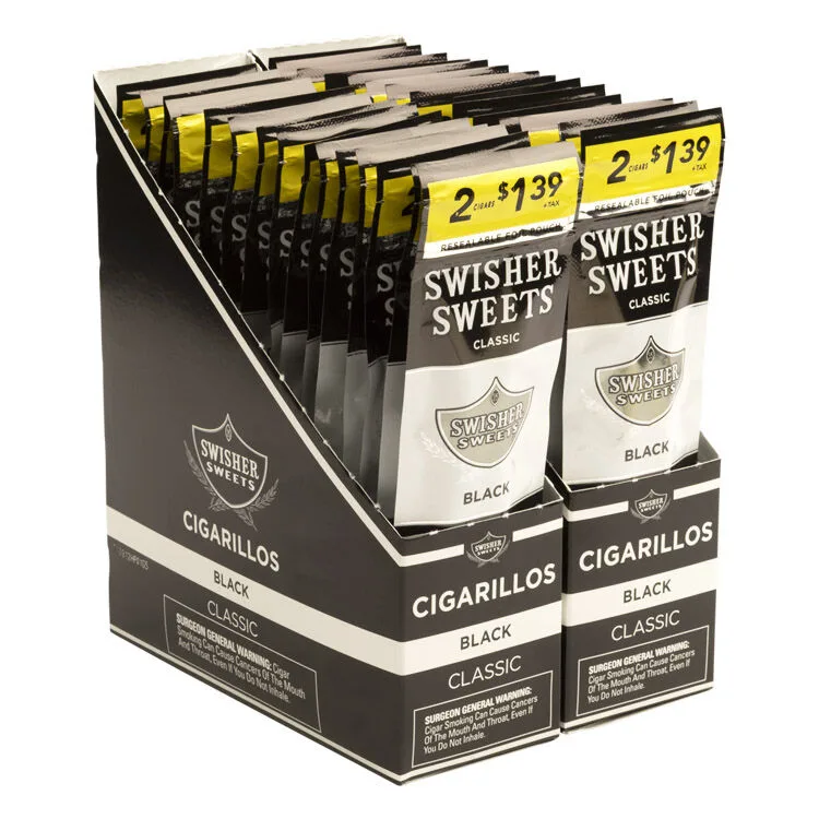 Swisher Sweets Black Cigarillos, 30 Pouches of 2 1 Swisher Sweets Black box of 60