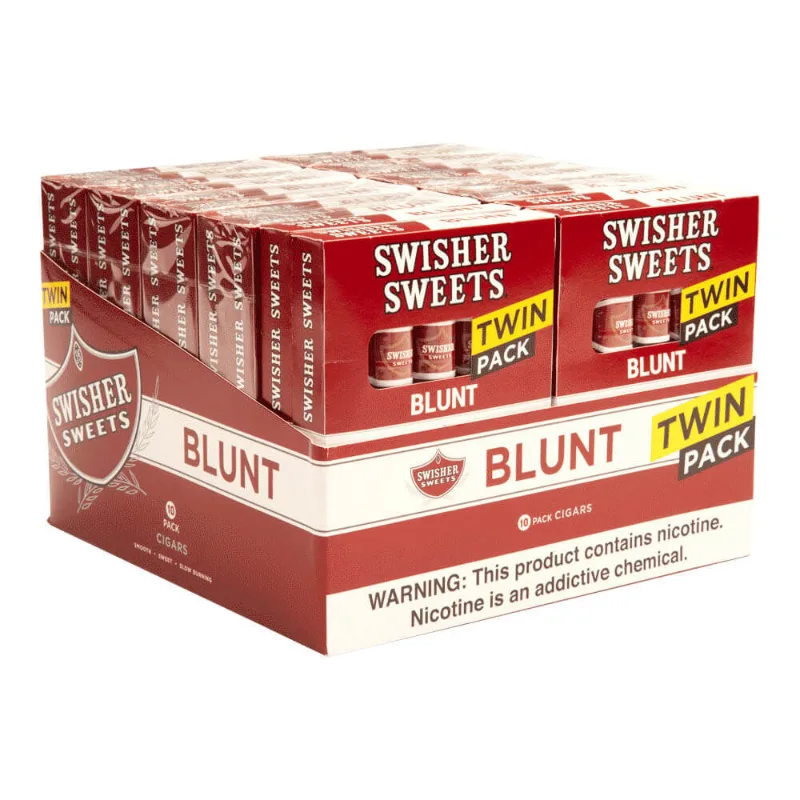 Swisher Sweets Blunt Twin Pack, 10 Packs of 10 1 Swisher Sweets Blunt box of 100