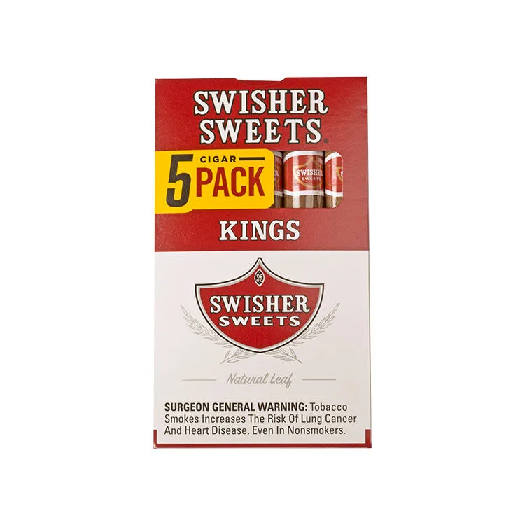 Swisher Sweets King Cigars, 10 Packs of 5 2 Swisher Sweets King single cigar
